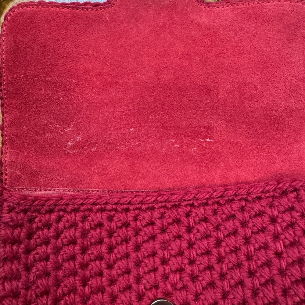 Catarina Bertini Crochet Chain-Handle Crossbody Bag in Red - Picture 6 of 8